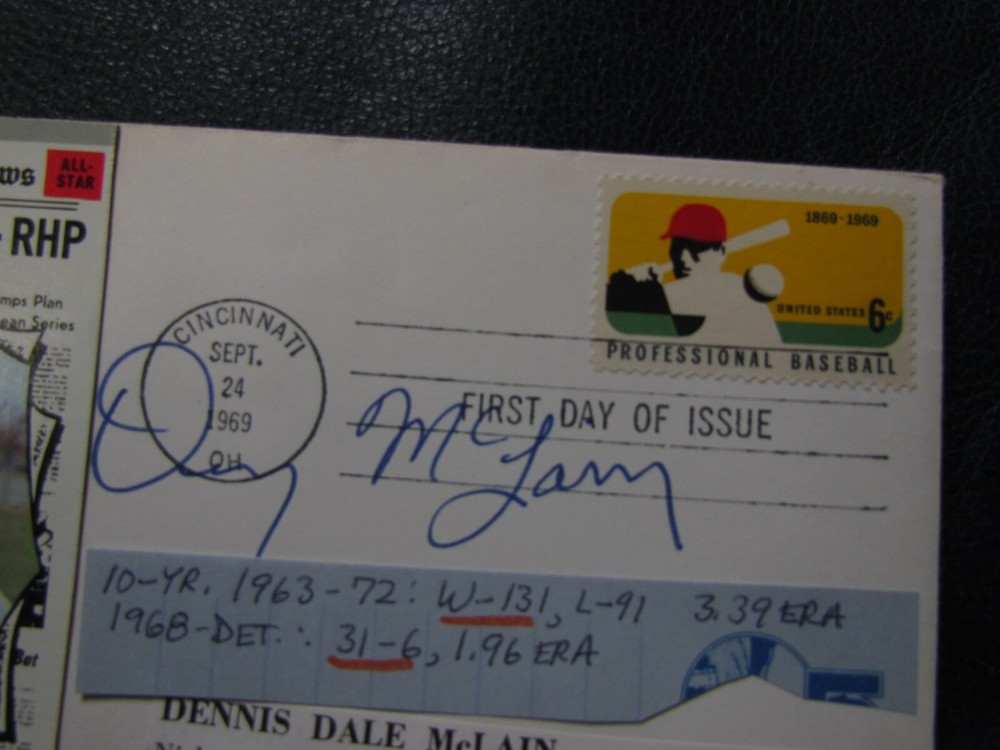 Denny McLain Autographed Envelope JSA Auction Certified