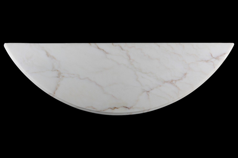 Portugal Made Rounded White Marble Tabletop