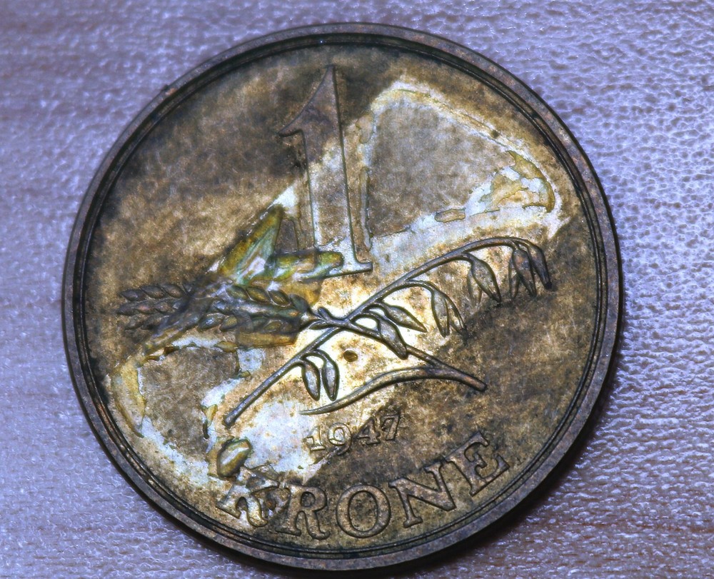 1947 Denmark 1 Krone KM# 835