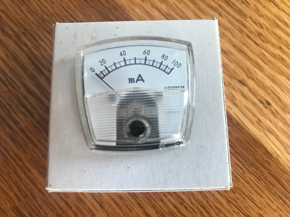 ARMACO Analog Panel AMP Current Ammeter Meter 0-100mA DC