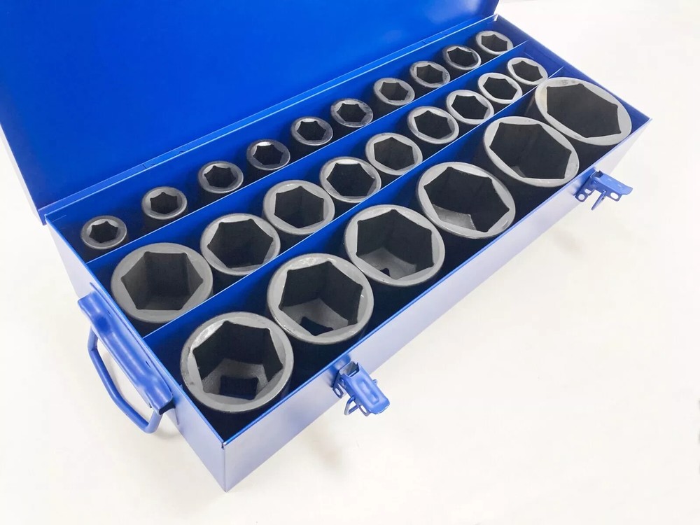 1" Deep Impact Socket Set Sockets from 17mm - 75mm Jumbo Socket Set 25 Piece