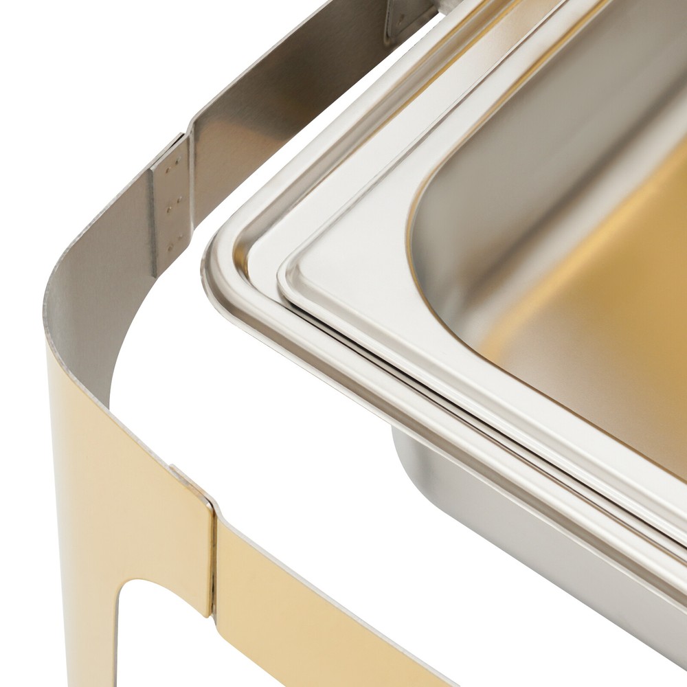 9L Buffet Server BBQ Chafing Dishes Rectangular Stainless Warming Trays Kitchen