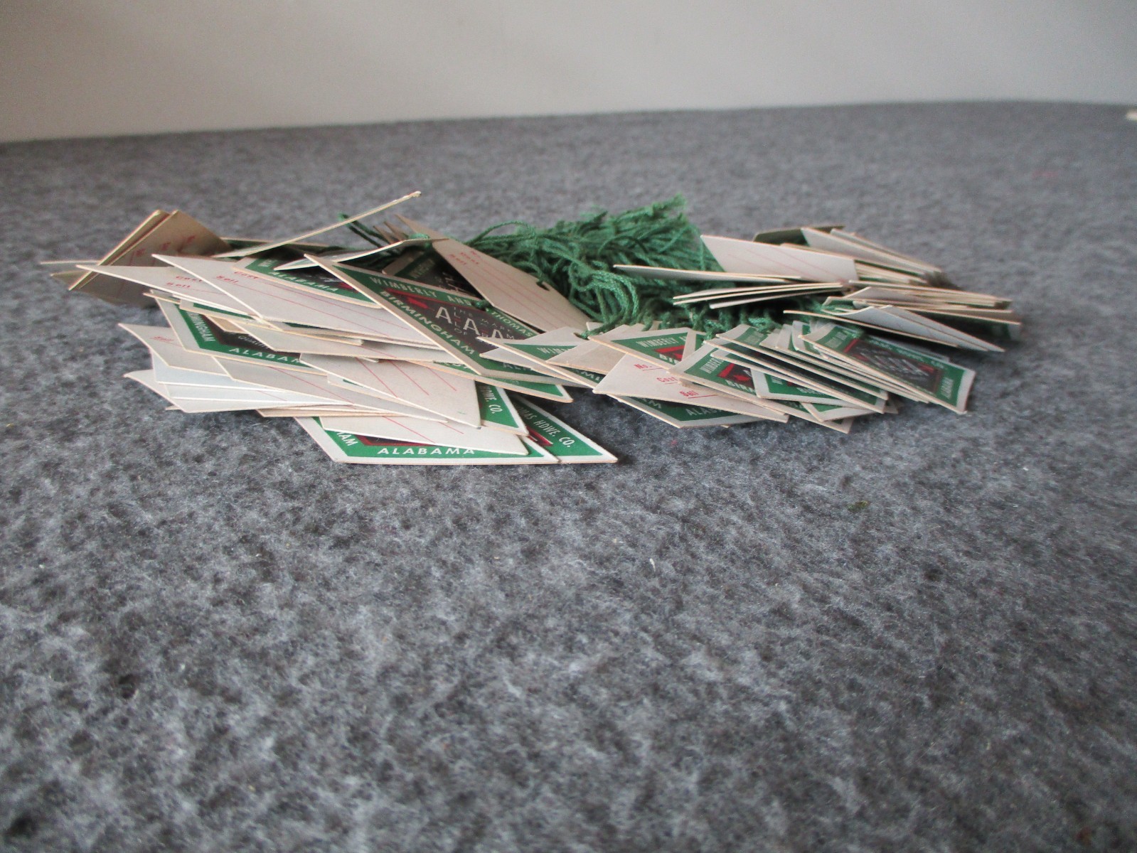 VTG WIMBERLY & THOMAS HARDWARE CO BIRMINGHAM ALABAMA PAPER PRICE TAGS - LOT 100+