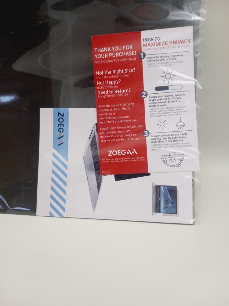 ZOEGAA 28 Inch Computer Privacy Screen Filter for 16:9 Widescreen Computer Mo...