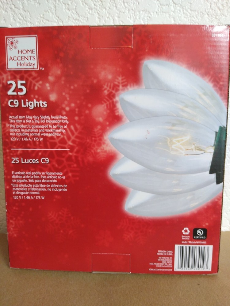 25 C9 Lights 24 Ft. Lighted Length Clear