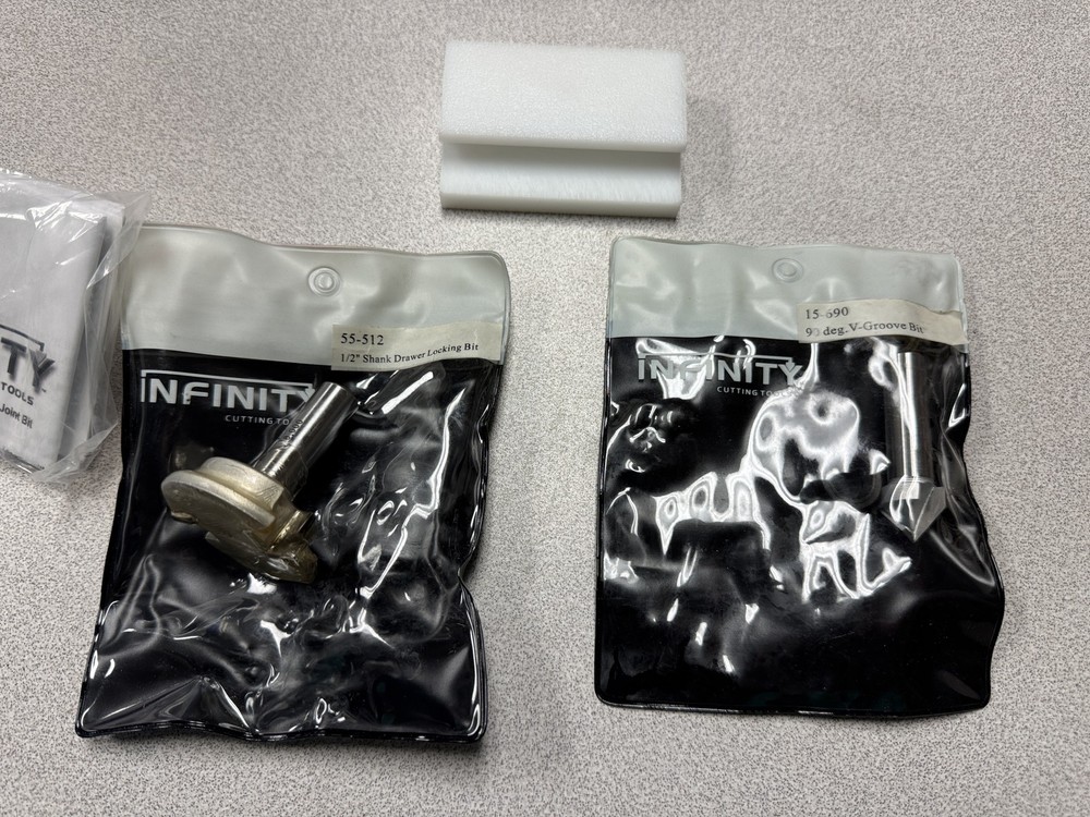 Lot of 2 Infinity Router Bits