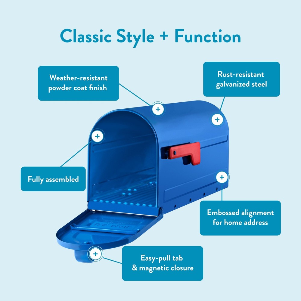 Architectural Mailboxes 7600BE MB1 Mailbox, Medium, Blue