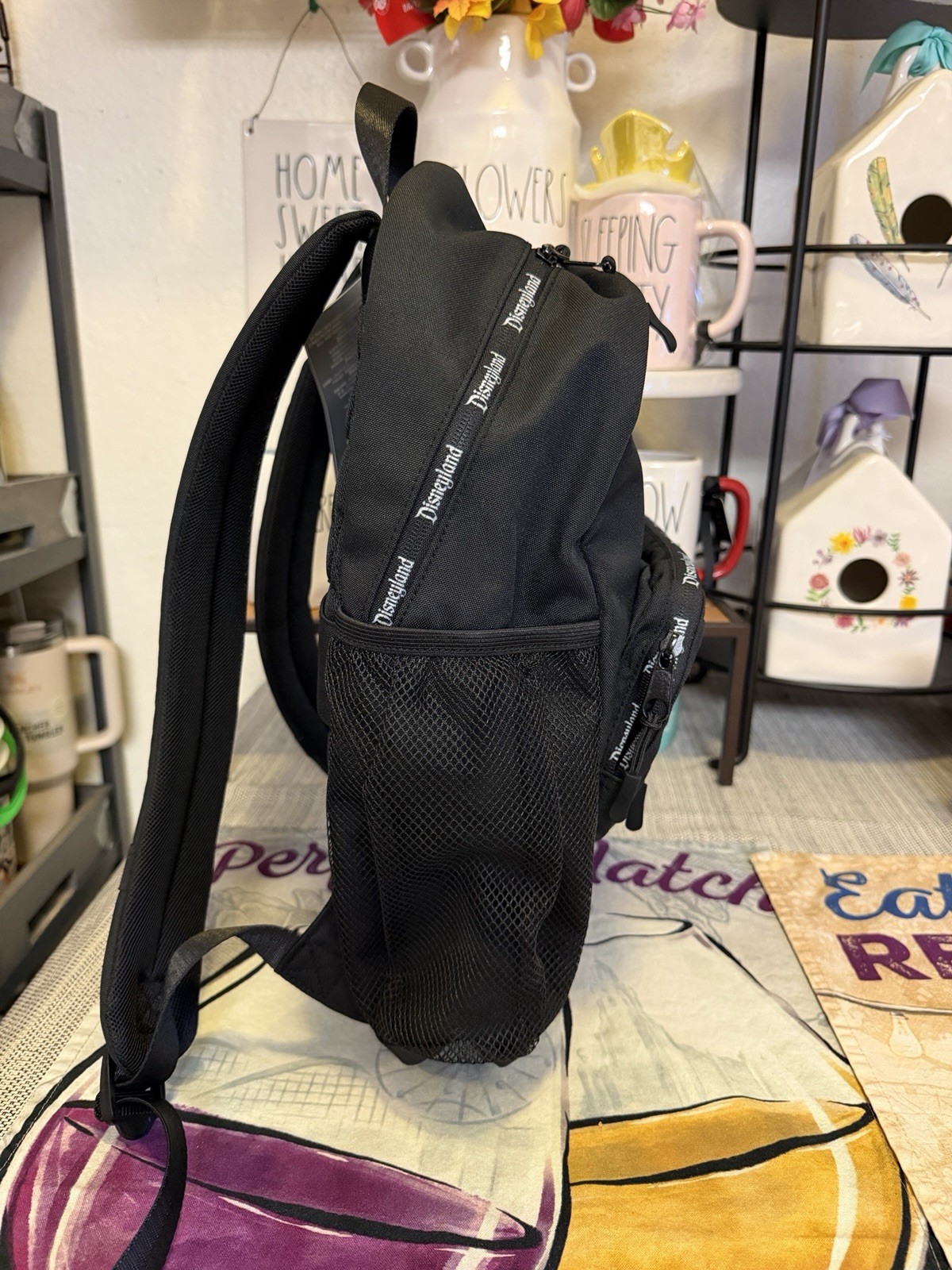 Disney Parks Disneyland LARGE Black Backpack Collection. New