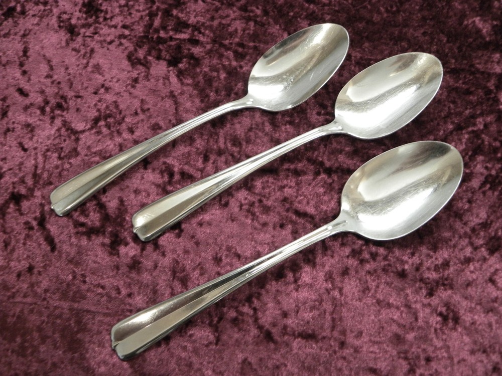 Gala / Impulse 3 Serving Spoons Oneida Stainless USA Nice