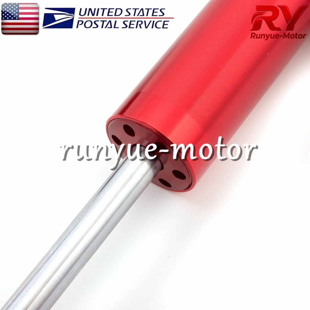 Red CNC Adjustable Steering Damper Stabilizer Linear Control Universal Aluminum