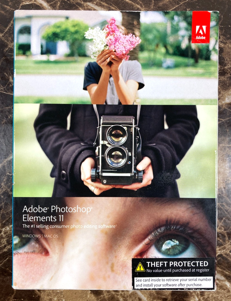 Photoshop Elements 11 For Windows & Mac OS 2012 Software w/ Serial DVD-Rom
