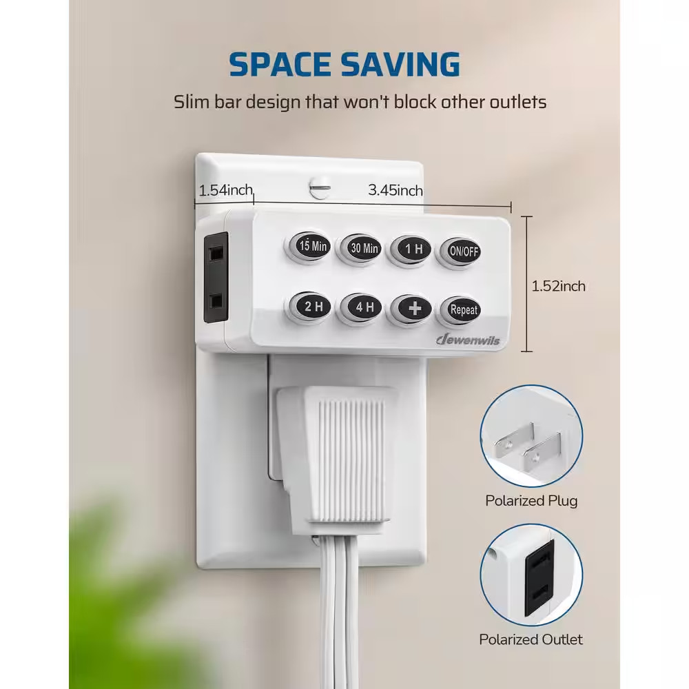 Indoor Countdown Timer with Repeat Function and Lit up Buttons, Auto Shut off Ti