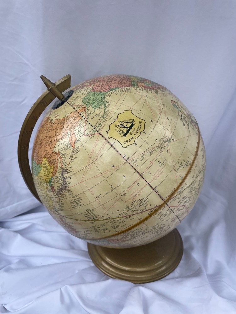 Vintage World Globe on Base