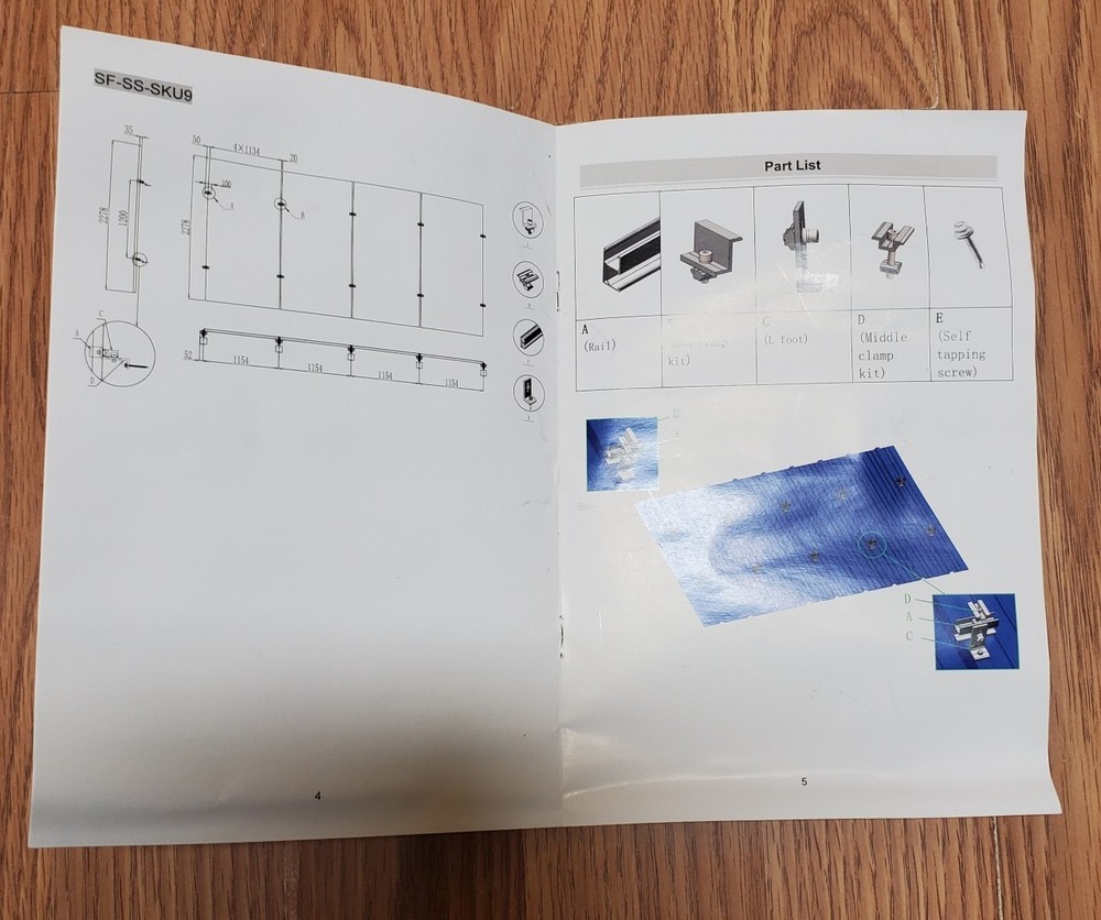 VEVOR Solar Panel Mounting Brackets Solar Panel Mounting Kit for Various Roofs