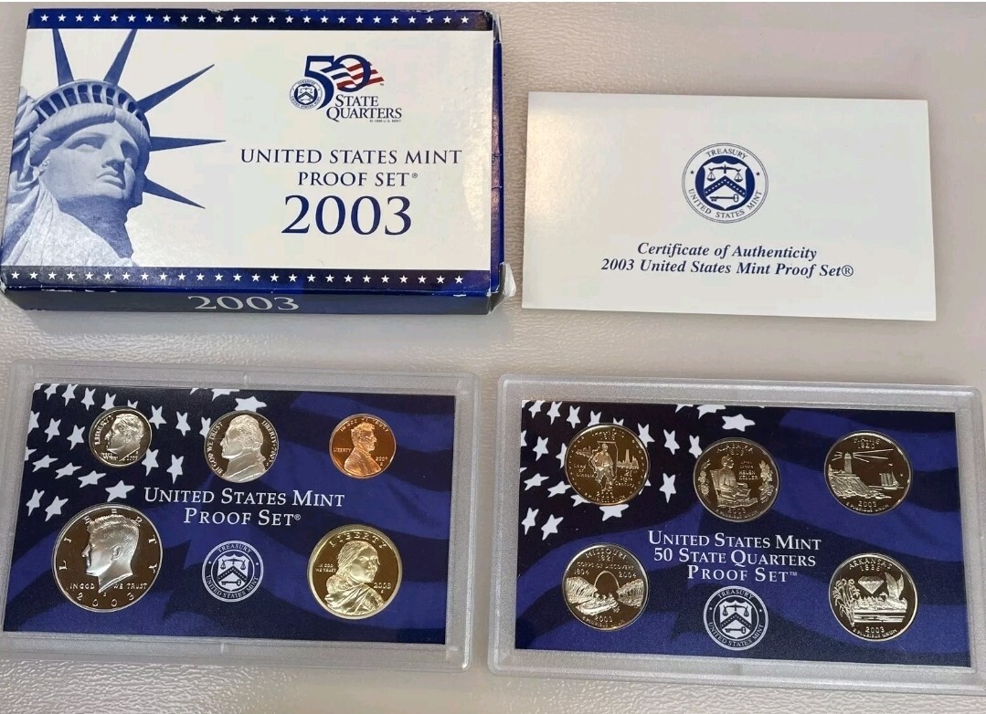 1999-2008 US Mint Proof Sets OGP Box & COA Lot of 109 Coins 10 Annual Sets Lot