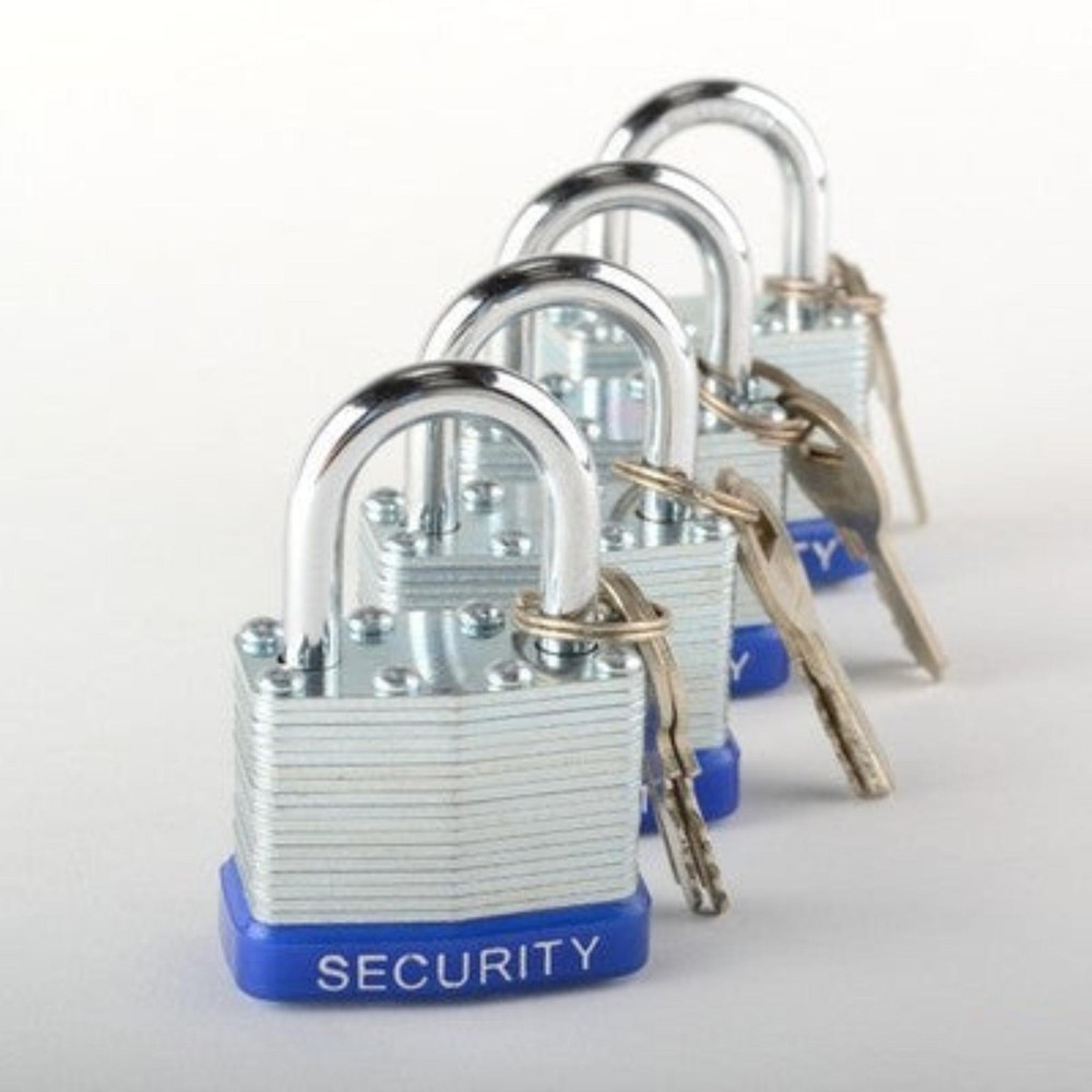 4 Piece Set 40mm Laminated Locks Tool Security Padlock (Keyed Separately)