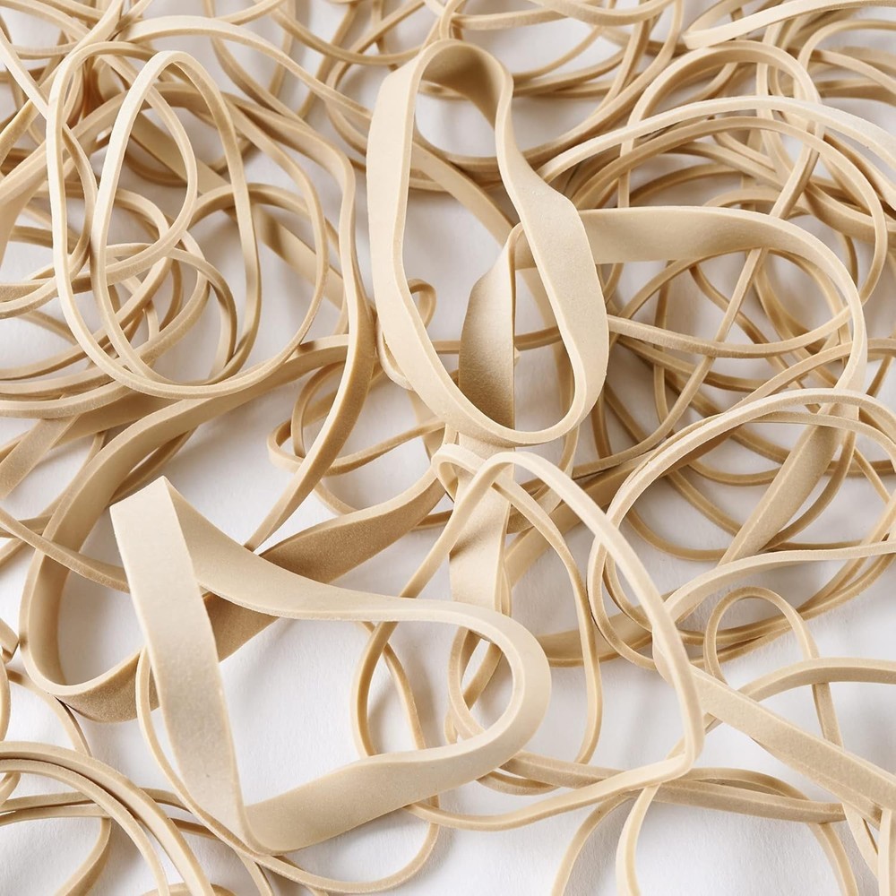 Versatile Amber Rubber Bands, 1.375 oz, Assorted Sizes - Perfect for All Needs