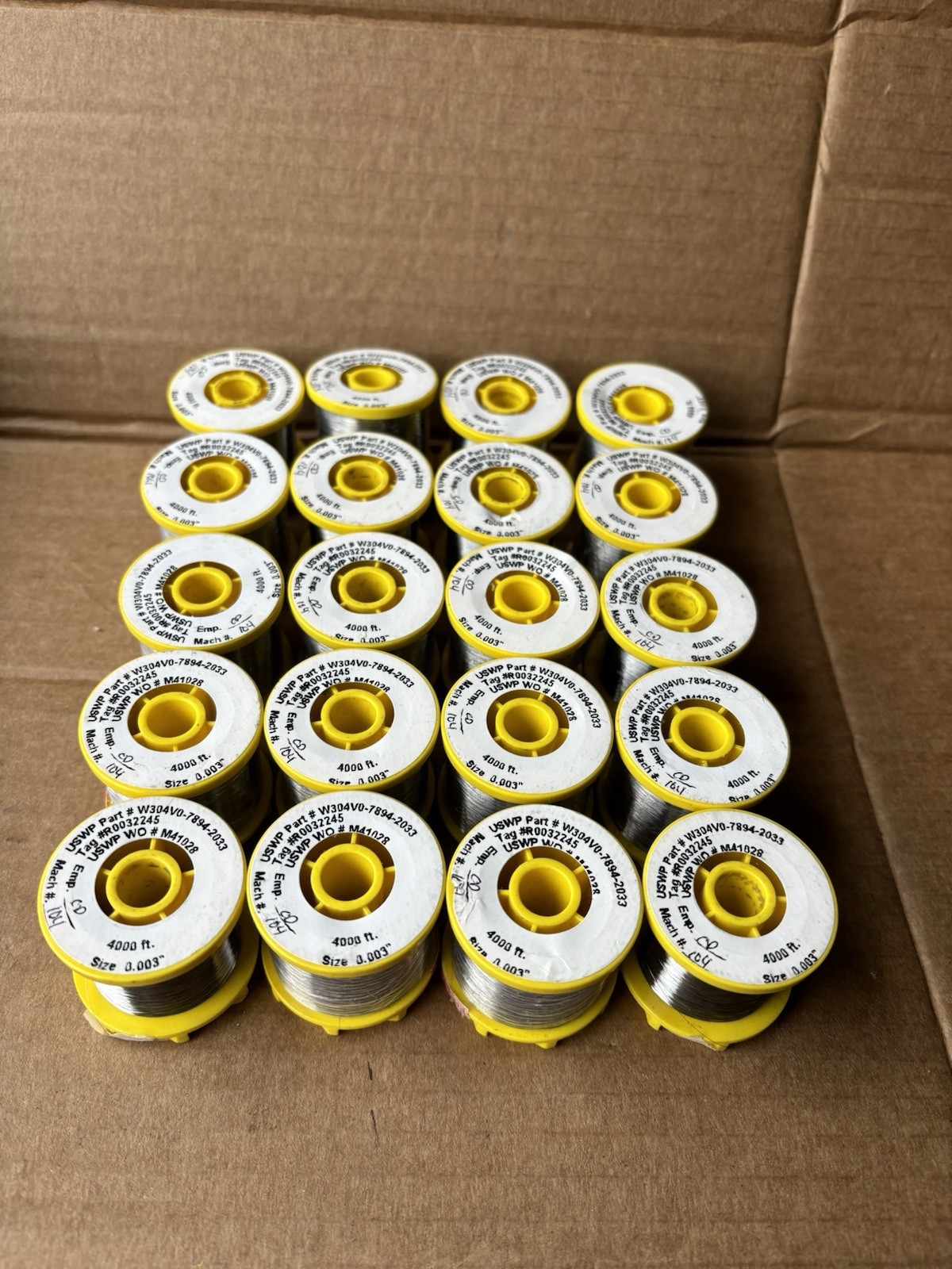 Ultra-Fine Stainless Steel Wire #1– USWP PART#W304V0-7894-2033 / R0032245 4000FT