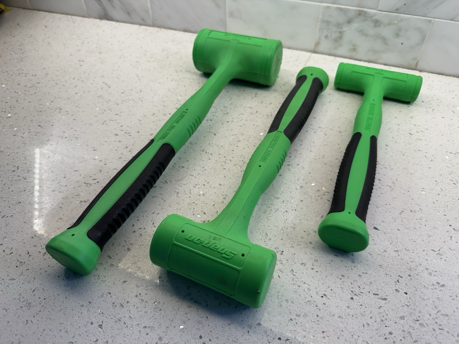 Snap-on 3pc Green Dead Blow Hammer Foam Set HBFE302FG (20 oz 24 oz 48 oz)