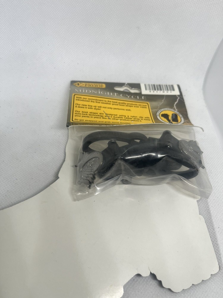 4" Midnight Cycle Biker Boot Straps