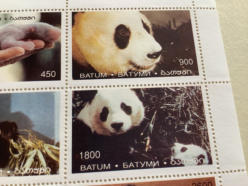 Panda Bear mint never hinged stamps sheet Ref R48975