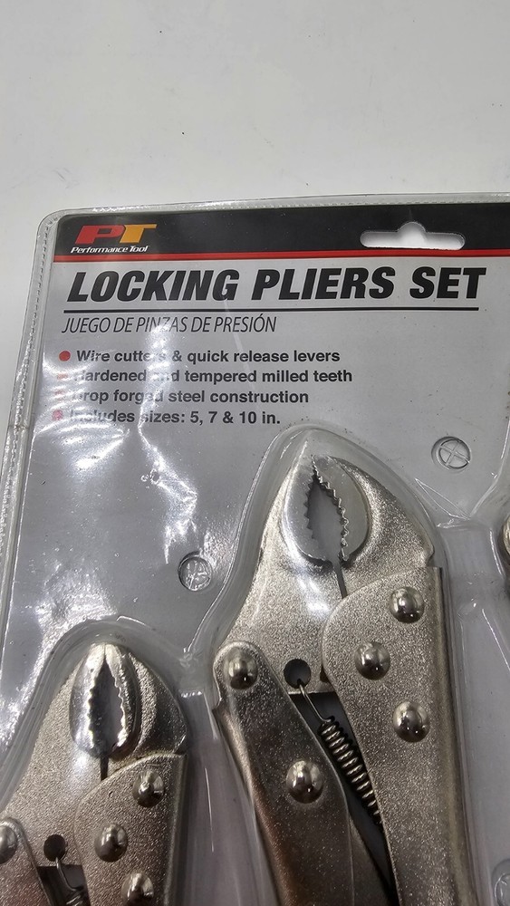 Performance Tool Locking Plier W1107DB Drop Forged Steel Construction