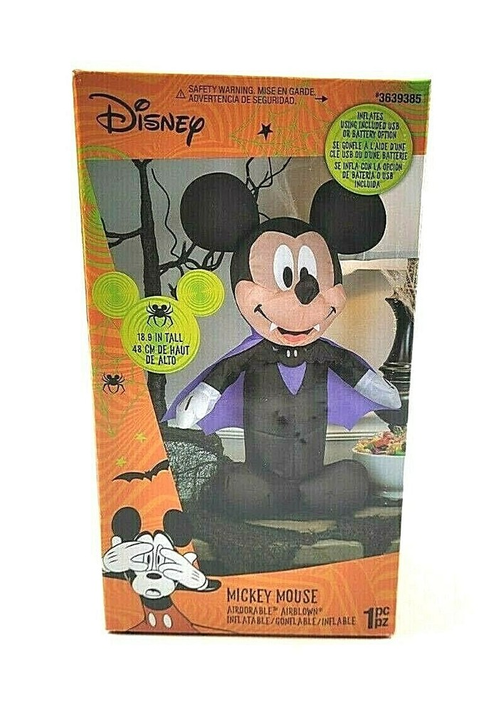 Disney Vampire Mickey Mouse Airblown Inflatable 18.9"