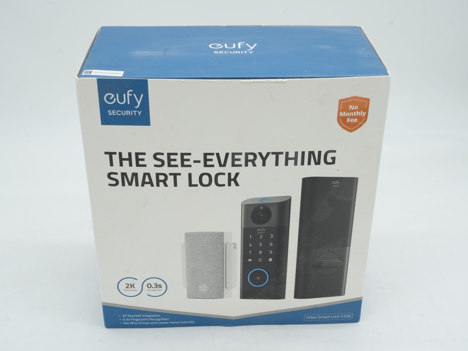 Eufy S330 Smart Door Lock with Fingerprint unlock, Pin. Video door bell