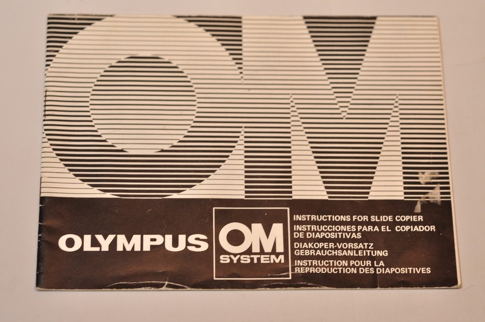 Olympus OM  System Slide Copier Instructions, Original, c1978, Not a Copy!