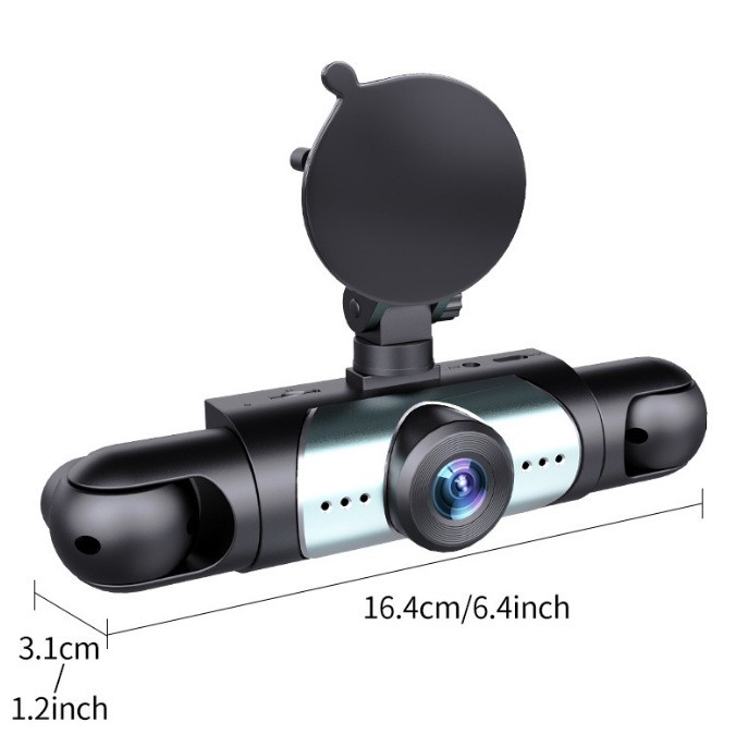 4 Channel Dash Cam 1080p Front Rear Left Right View with Reverse Camera