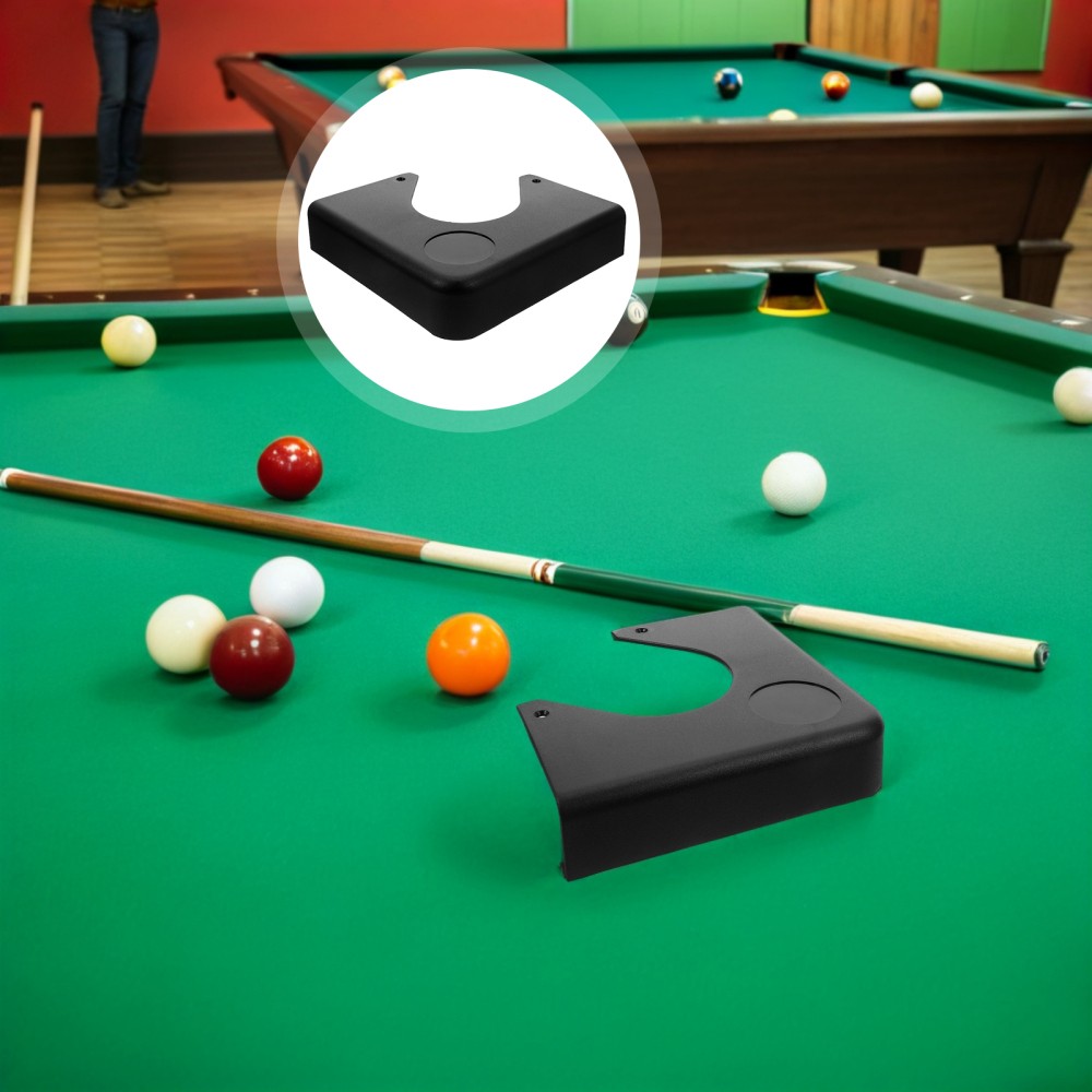 2 Pcs Snooker Table Corner Guard Black Plastic Pool Table Replacement Parts