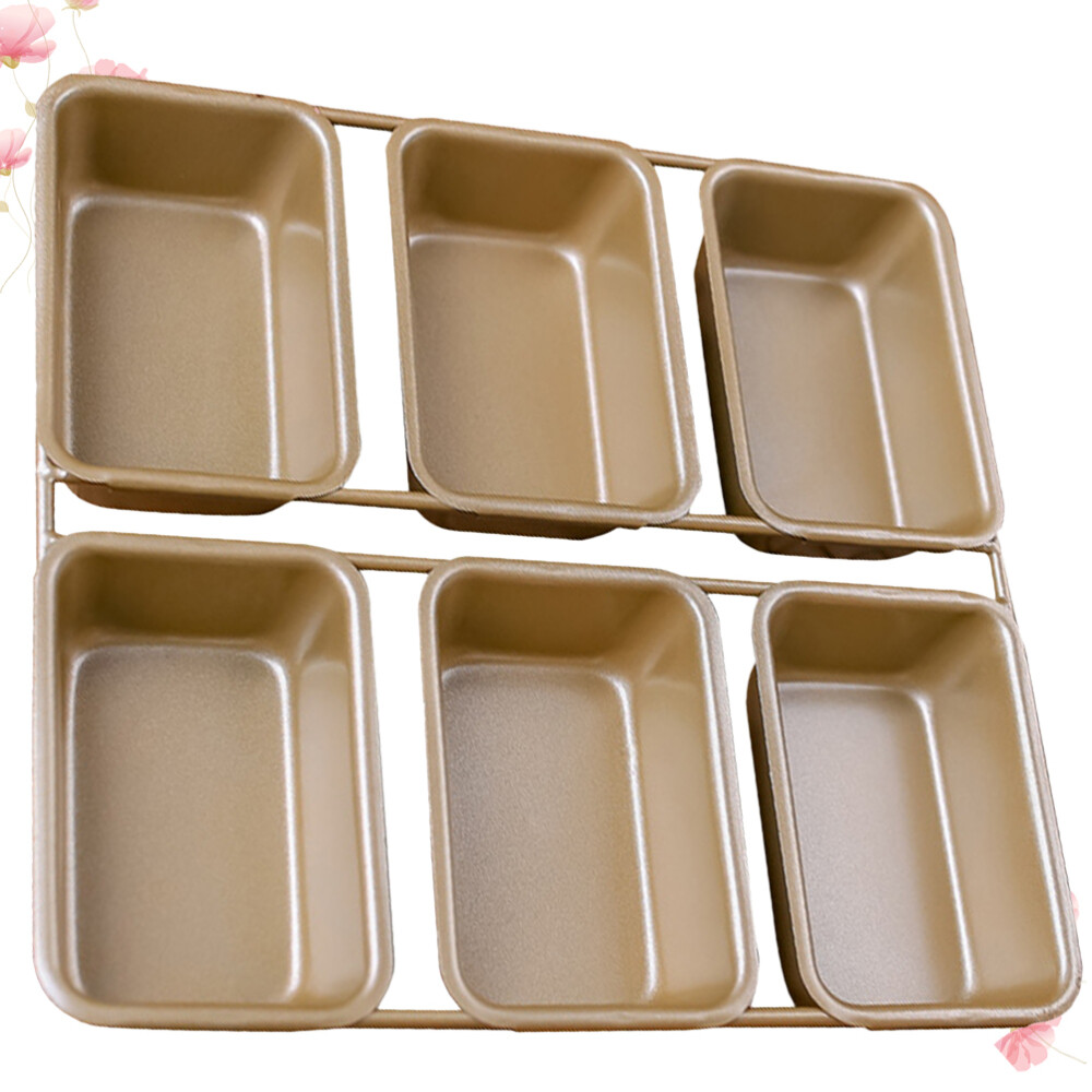 Baking Gadget Cake Mold Rectangular Non-stick Baking Mold 6 Grids Toast Mould