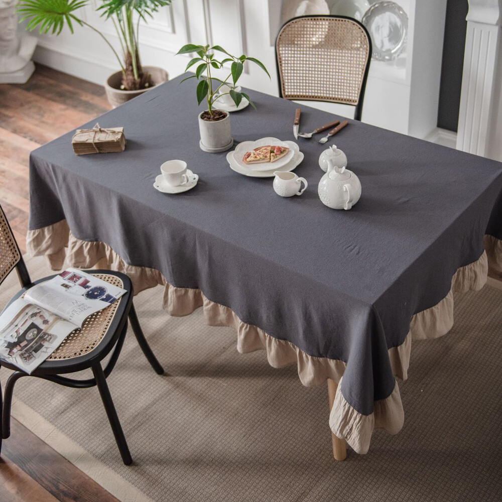 Dust-proof Rectangle Round Tablecloth for Kitchen Dining Room Table Cloth Cover