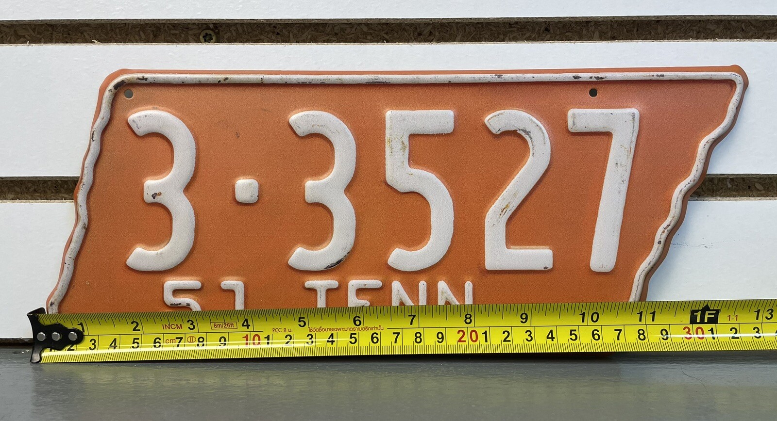 REPRODUCTION 1951 Tennessee License Tag TN Knox Vols & Vanderbilt Score Plate