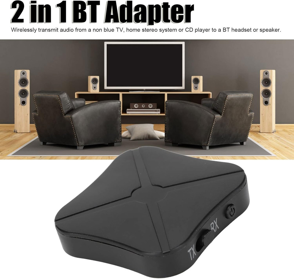2in1 Bluetooth Transmitter Receiver Wireless Adapter TV Home Stereo A2D PAudio