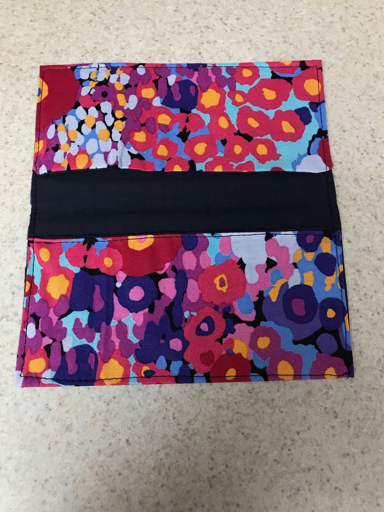 Soft Cotton Fabric Checkbook- Designer Impressionista Pattern - Great for Fall