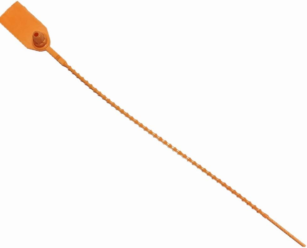 100 Pack Security Seals 9.84" Tamper Proof Pull Tight Tags Numbered Orange