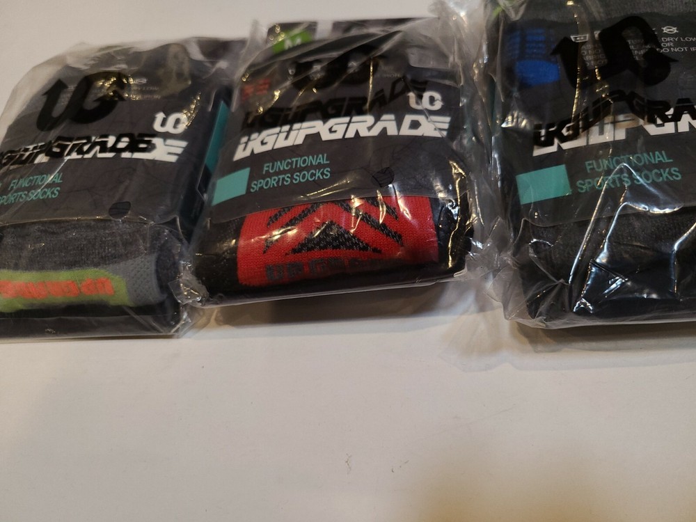3 Pack UGUpgrade Functional Sports Socks Size Medium