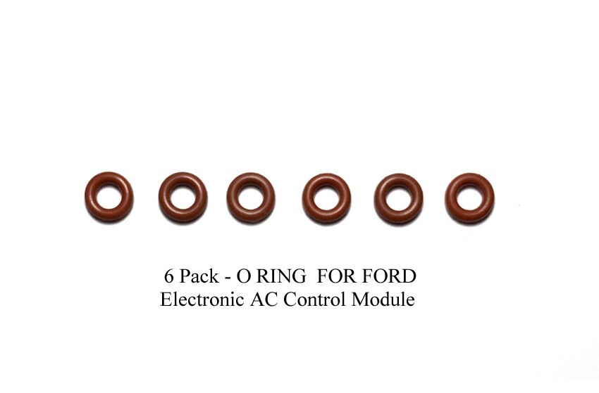 6 Pack O-Rings for Ford Electronic AC Control Module / Silicone Material