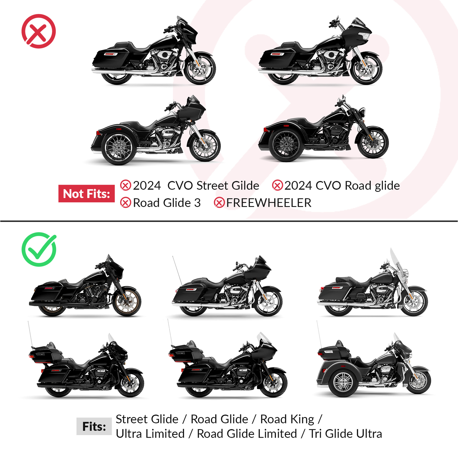 Fit For Harley Davidson 2009-2023 Touring Hammock Seat