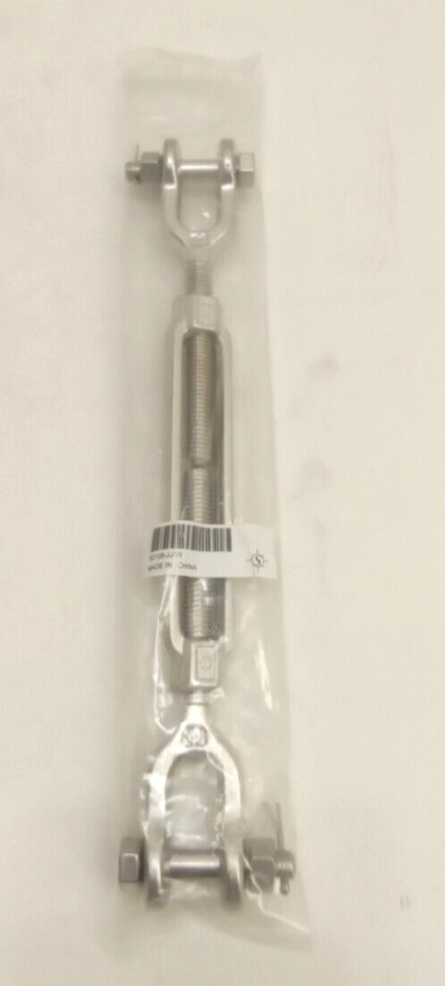 Suncor S0108-JJ16 Stainless Steel Turnbuckle Open Body Forged Jaw & Jaw 5/8"x 6"
