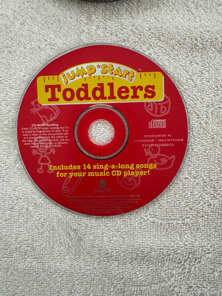 Jump Start Toddlers - 14 Sing-A-Long Songs!!! 1996 Knowledge Adventure