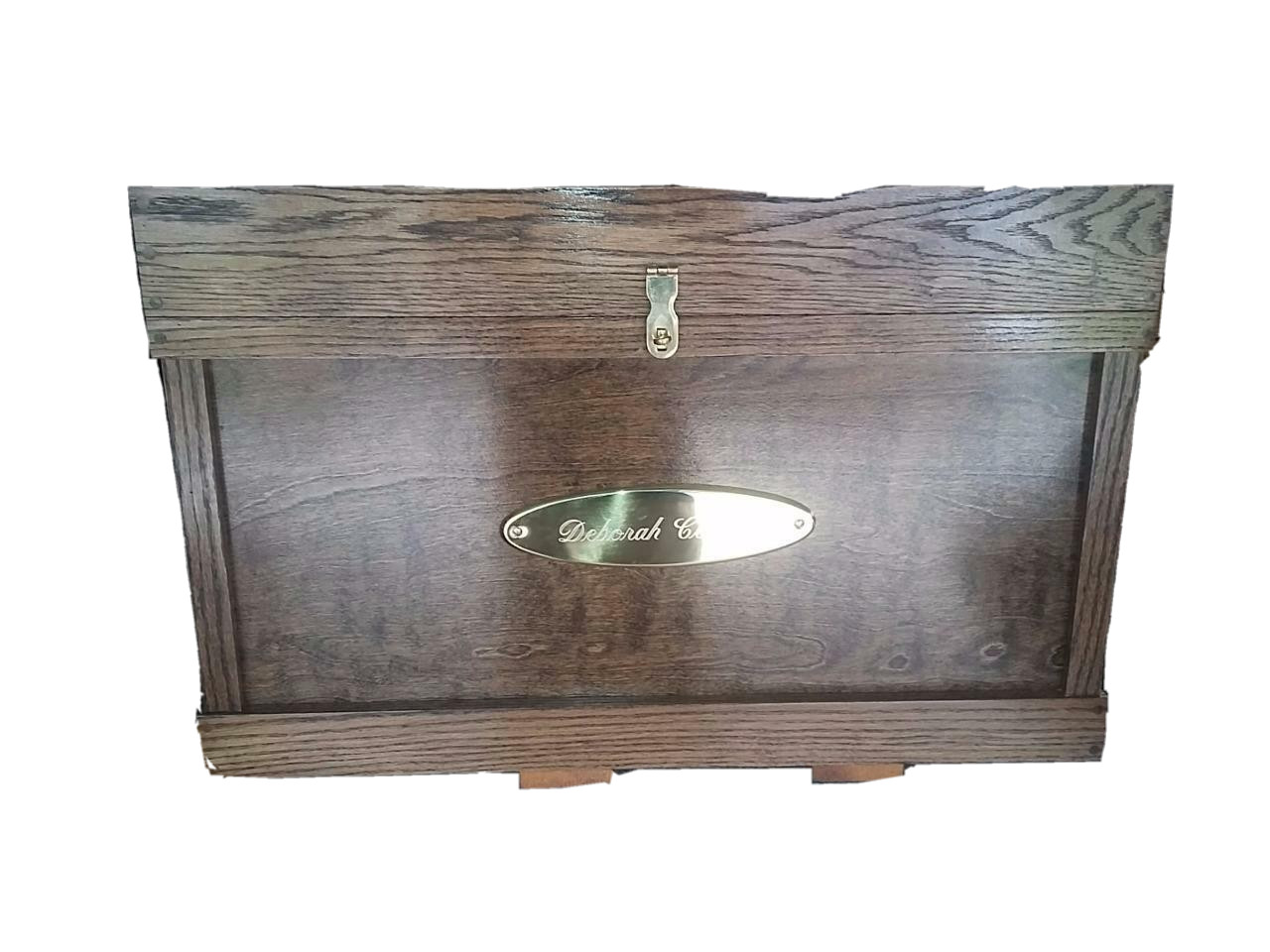 Tack Trunk w/bandage lid, brush tray/ stained dark walnut, Free Shipping!