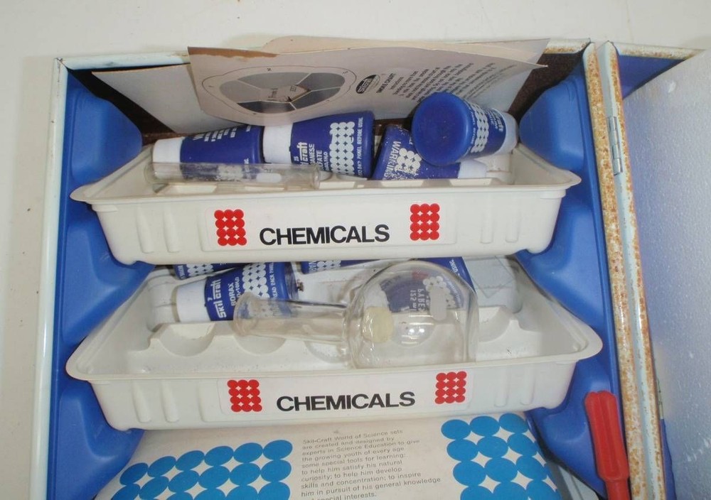 Skilcraft Partial Child's Chemistry Set & Ertl Microscope