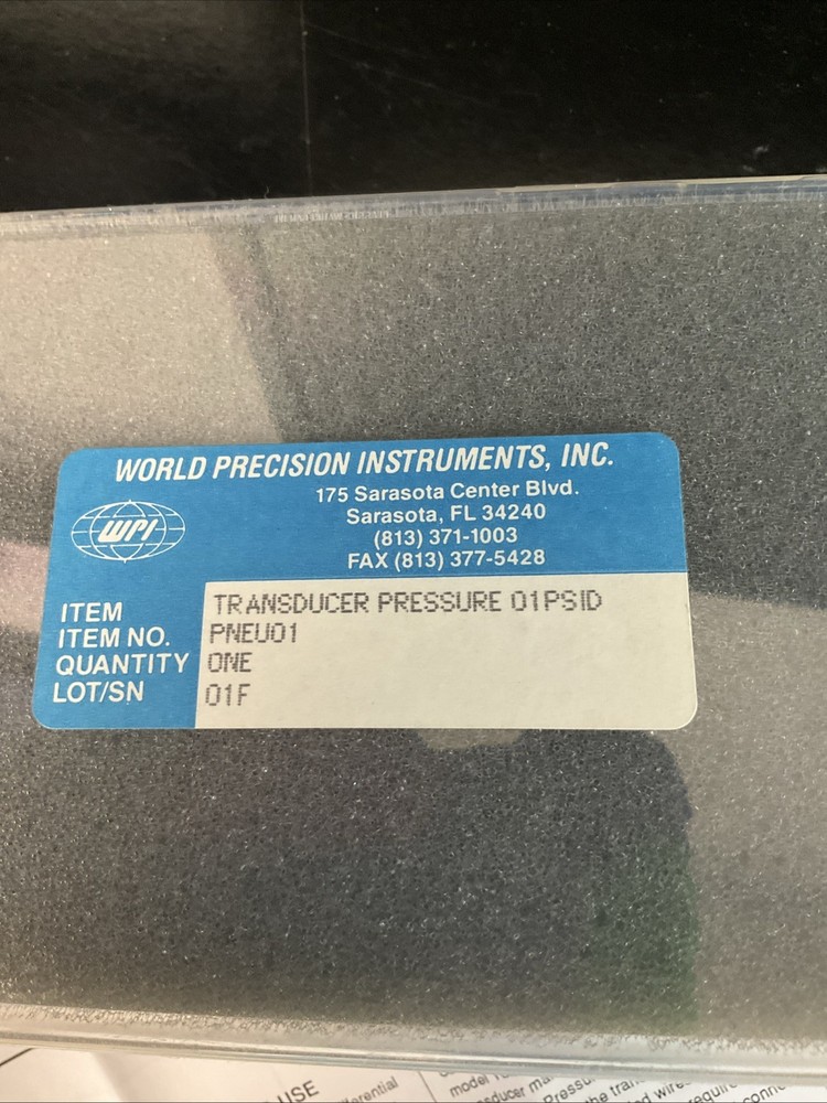 WPI PRESSURE TRANSDUCER