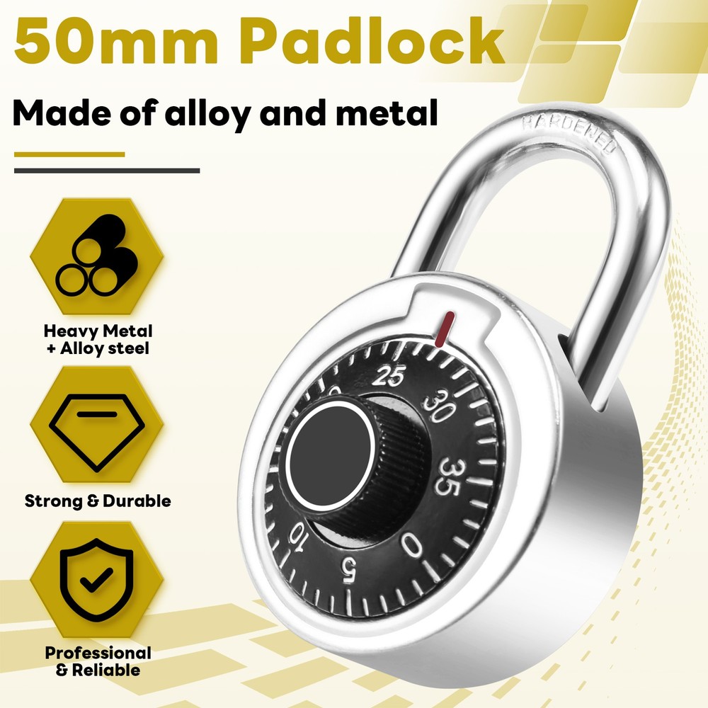 Master Coded Lock 50mm With Round Fixed Combination Padlock C5S22149