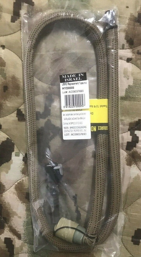 NEW SOURCE USMC HYDRATION SYSTEM REPLACEMENT TUBE HOSE KIT COYOTE QUICK CONNECT