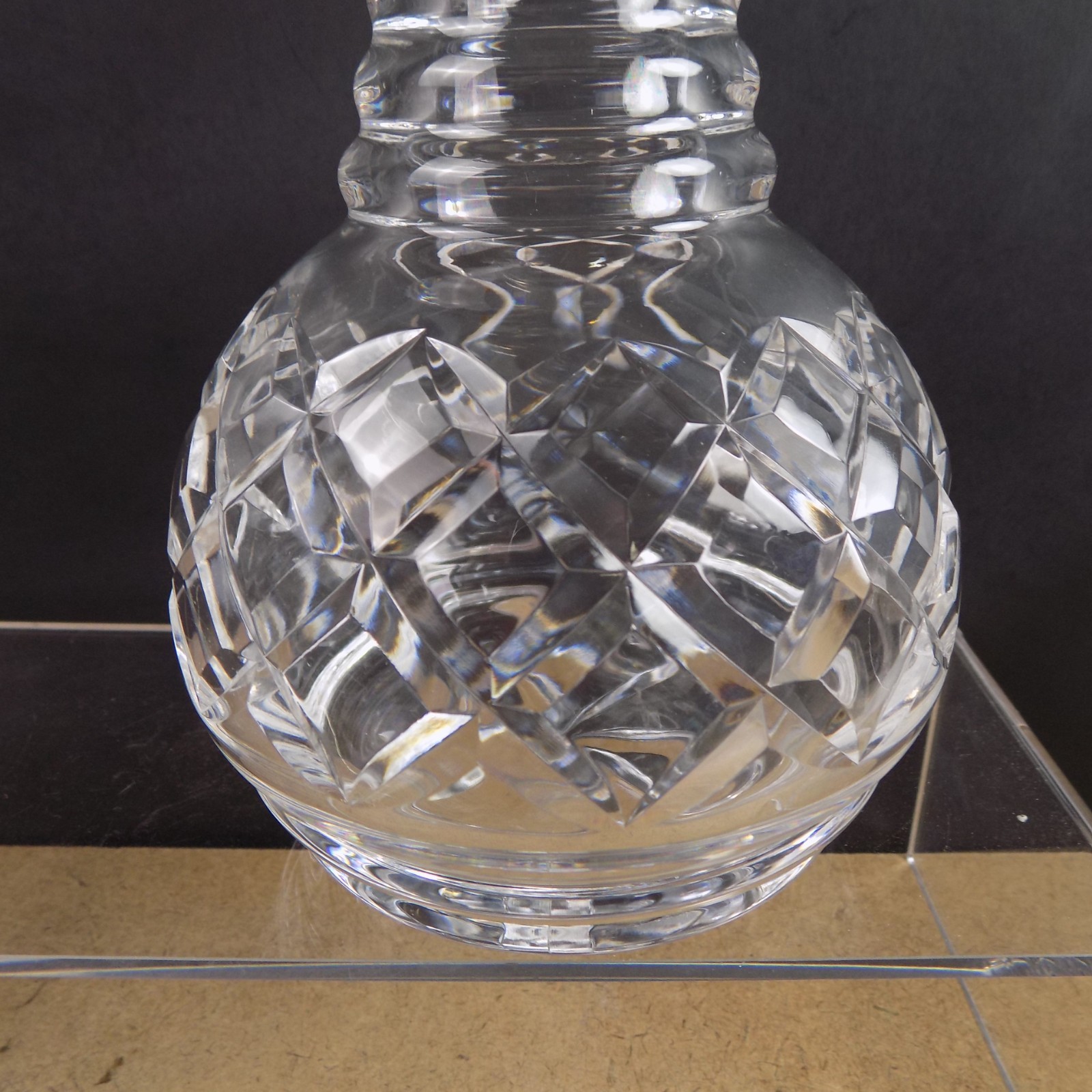 Waterford Crystal Open Carafe Vintage Ireland Criss Cross Design