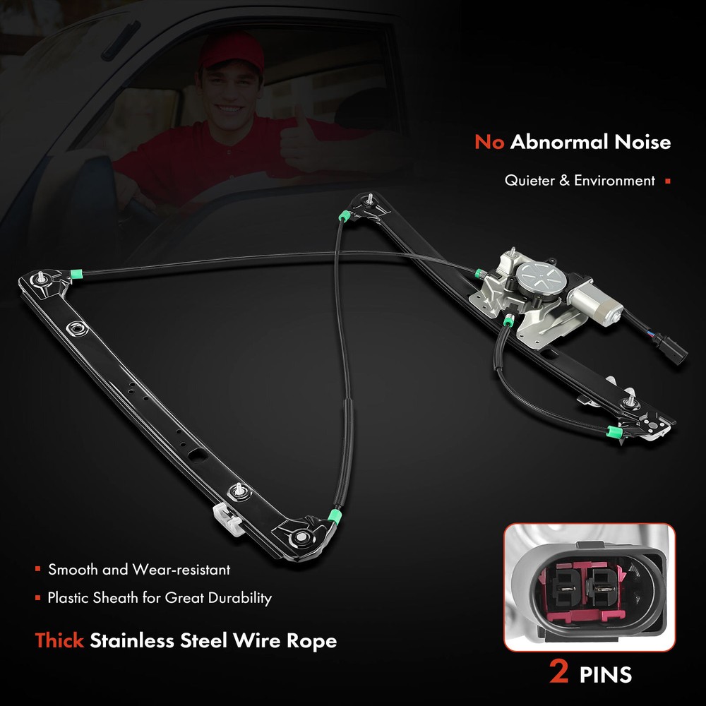 Power Window Regulator W/ Motor for BMW E53 X5 2000-2006 Front Left Driver Side