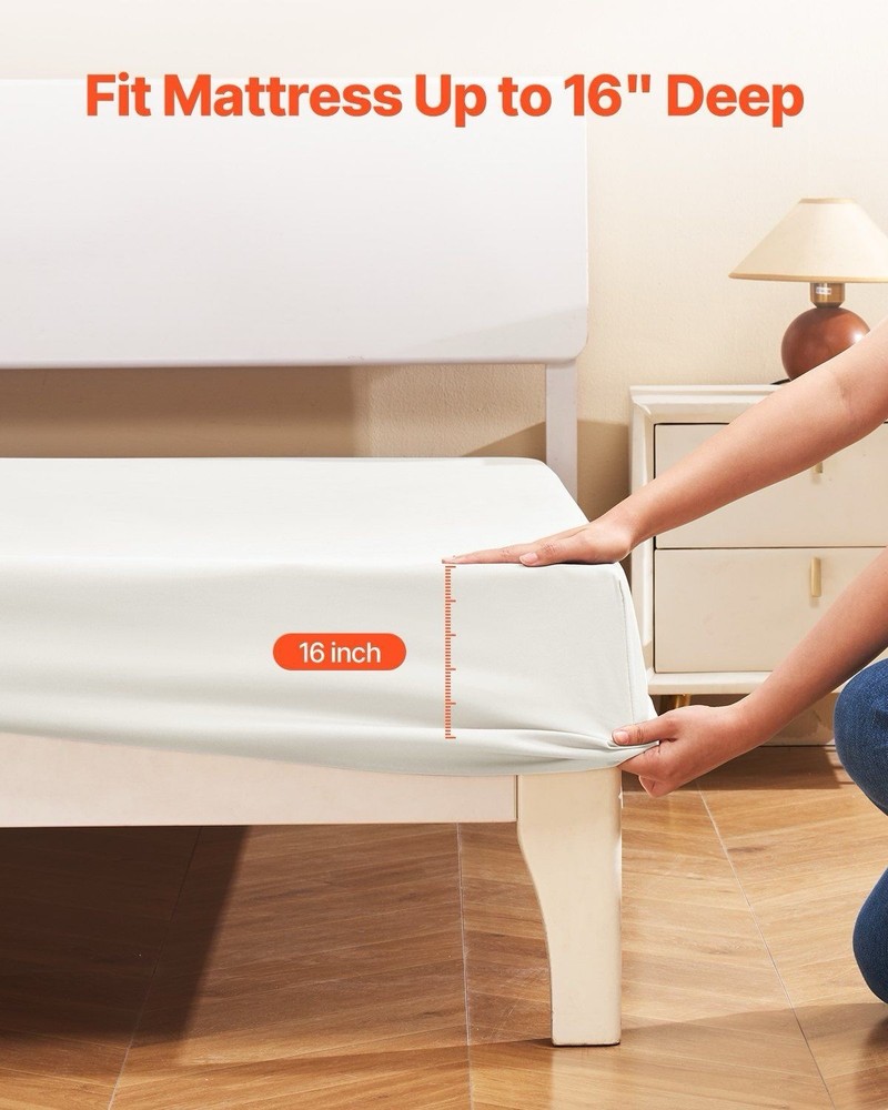 King Size 4-Piece Sheet Set - 100% Brushed Microfiber Deep Pocket Bedding